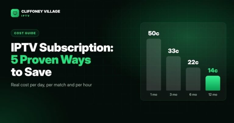 IPTV subscription cost per day comparison for Irish plans